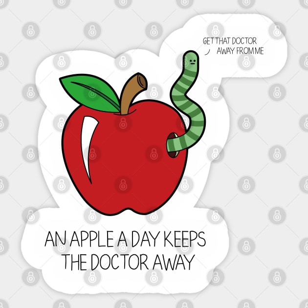 An Apple A Day Sticker by JoelSimpsonDesign